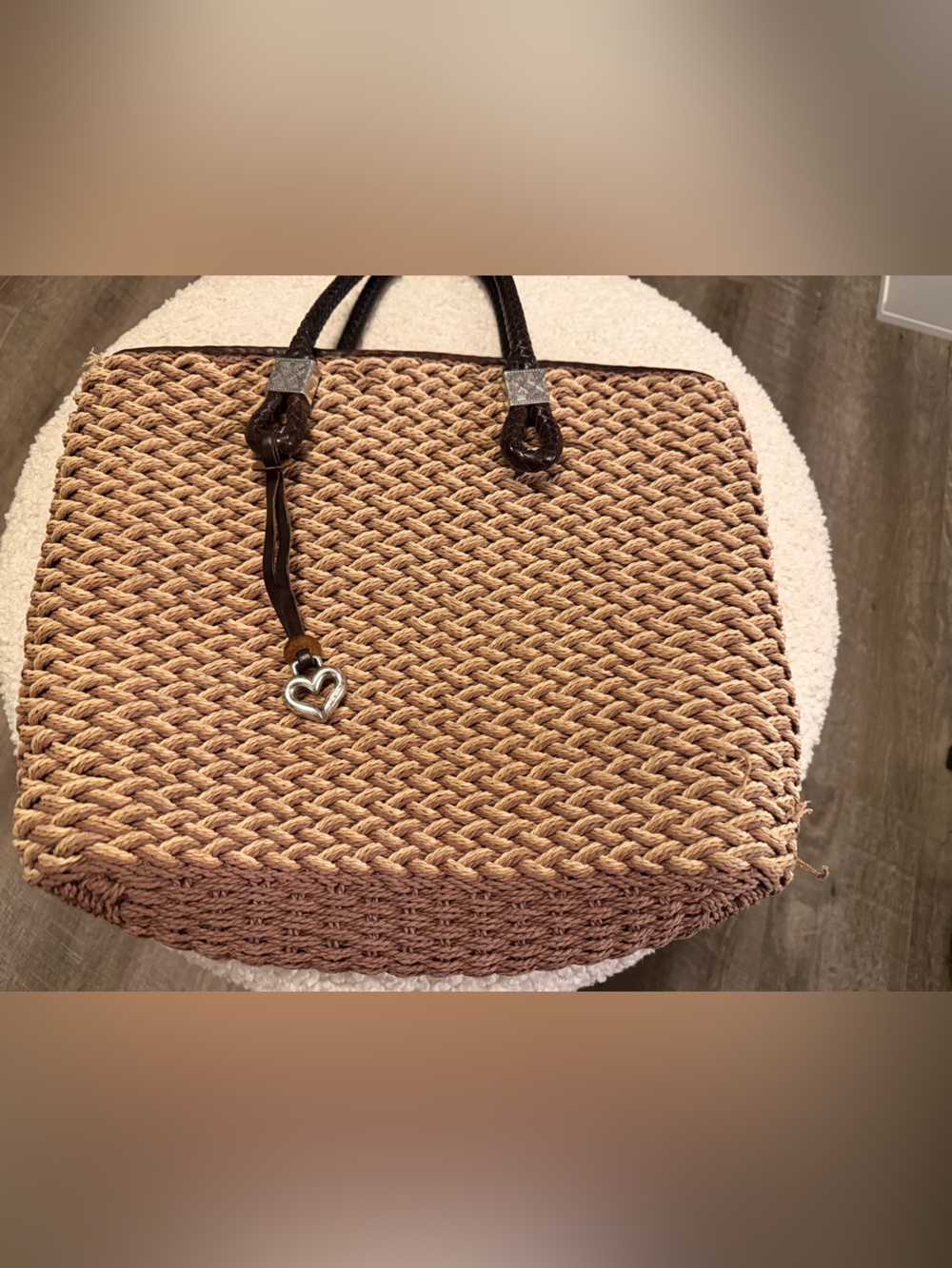 Brighton Vintage Woven Jute Straw Tote — GUC ✨👜